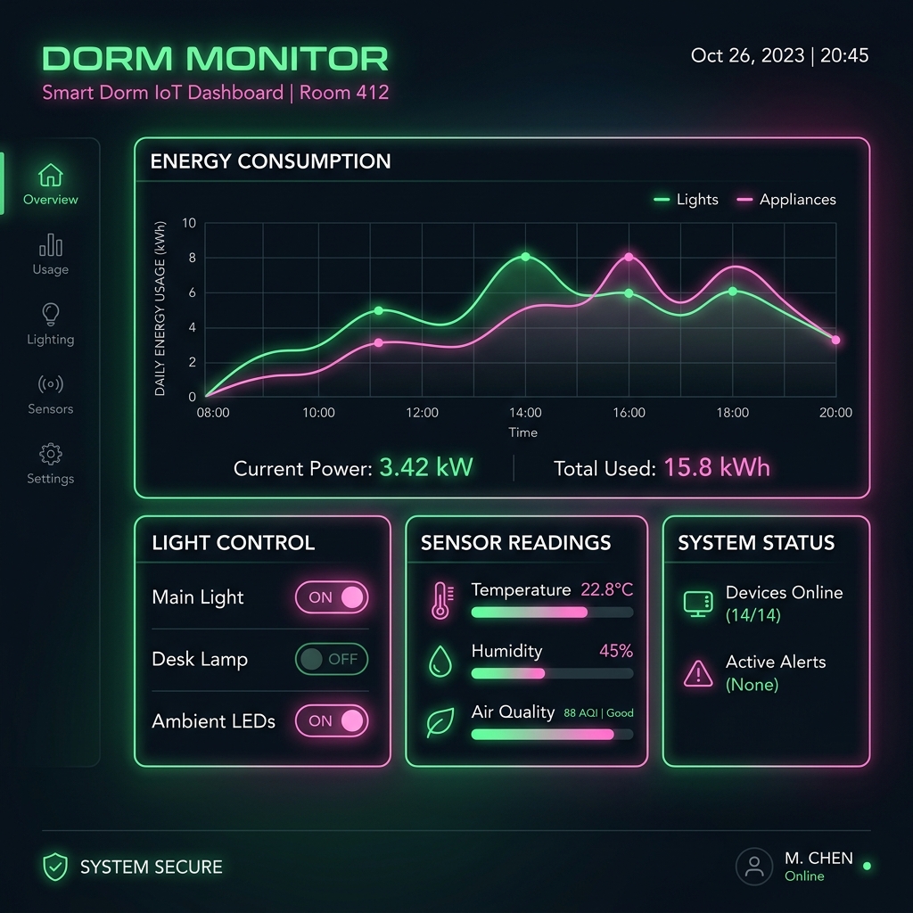 IoT Dashboard Mockup